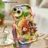 Phone Case: 2D flat, suitable for iPhone 18, 17, 16, 15, 14, 13, 12Pro protective case, Bunny Cottage, perfect Christmas and Halloween holiday gift