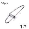 Steel Pieces Fishing Stainless 50 Snap Quick Lock Clip Safety Connector Accessories Lure Tackle Hook Clip