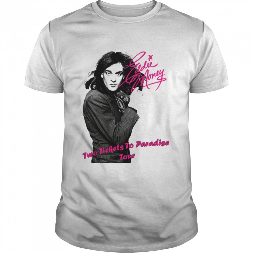 

Vtg Eddie Money Signature Cotton White All Size Unisex Classic Shirt BT536 Unisex T-Shirt M