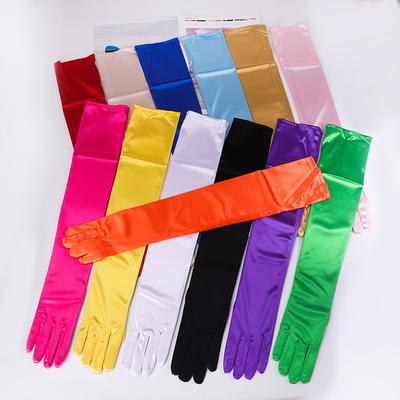 55cm Damen Uni Hochzeitsetikette Abendkleid Oper/Ellenbogen/Handgelenk Satin Stretch Lange Handschuhe Retro Party Karneval Cosplay Handschuhe