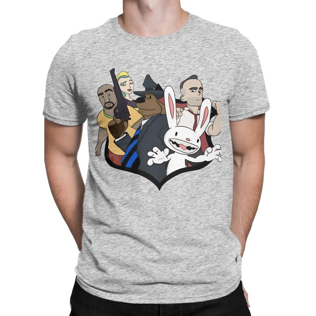 Sam And Max Characters Gang Rave Acid Graphic Funny 100 Cotton Tshirt Sam And Max Hit The Road Tops Tees For Unisex