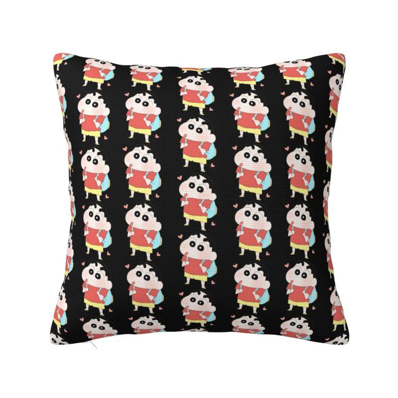 Custom Crayons Shins Chans Cartoon Pillow Covers Anime Manga Cushions Cover for Sofa Square Pillowcase 30cmx30cm