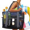 Multipurpose Mesh Bag Mesh Beach Tote Bag With Pocket Large Capacity For Beach tools Beach Bags Pool Bag Swim Bag