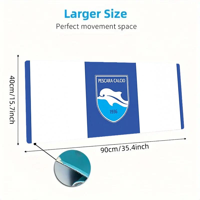 Pescara Calcio Color Mouse Pad Large Gaming Table Cushion Non-slip Laptop Tablet Big Mousepad XXL Mat Mini PC Playmat With Lock edge