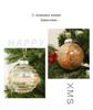Striped Transparent Linen Christmas Ball Ornaments Set for Tree Decoration
