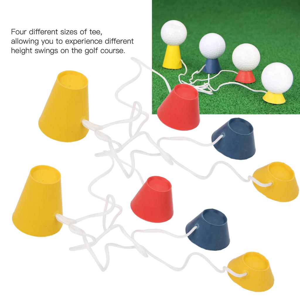 2Set Portable Rubber Winter Golf Tees Wear Resistant Sports Accessory 4 Different Sizes