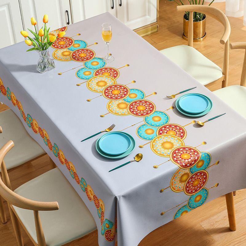 European Classical Pvc Household Tablecloth Atmosphere Waterproof And Oil-Proof Tablecloth Coffee Table Cloth