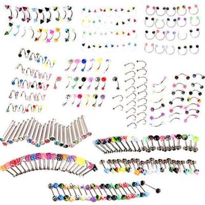 Ball Cone Dice Rhinestone Eyebrow Lip Tongue Nose Navel Belly Button Rings