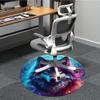 1 Stück Wolf Galaxie Druck Stuhlteppich für Büro Rutschfest, Waschmaschinenfester Teppich für Büro, Zimmer - Feiertagsdekoration, Maschinell hergestellt yy251016089