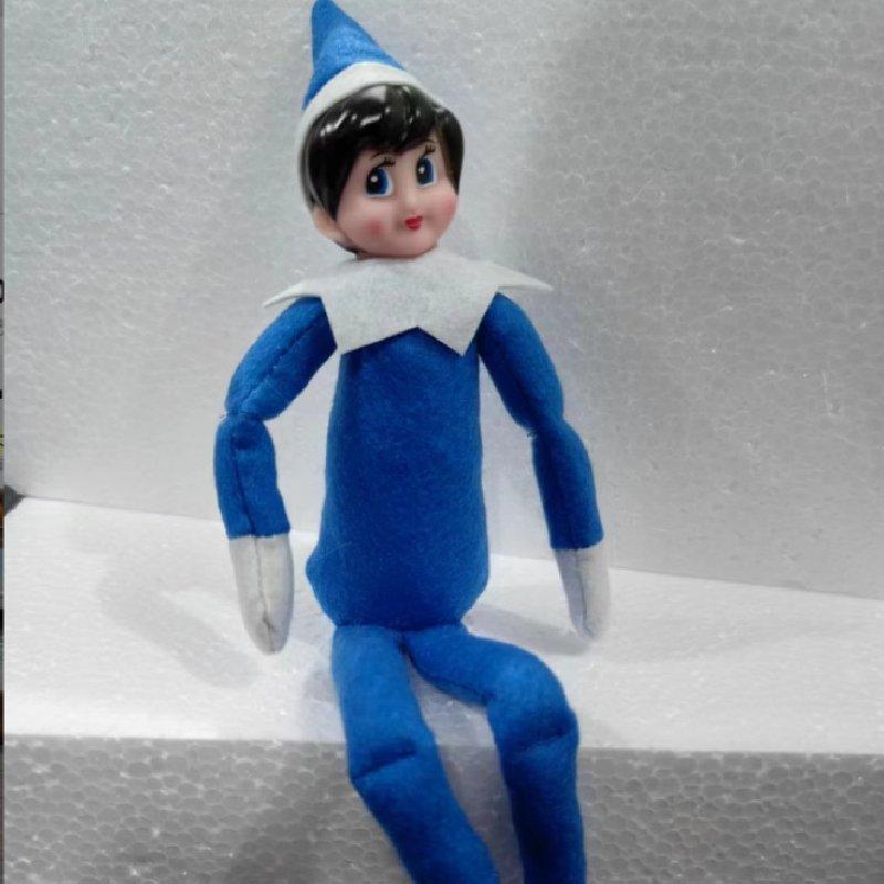 

Christmas Non Woven Fabric Toy Doll Desktop Decoration Ornaments Holiday Gift синій