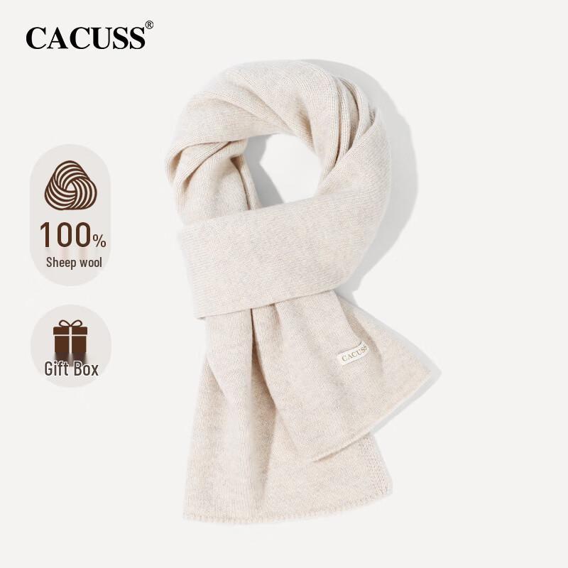 CACUSS Women's Pure Wool Shawl Scarf