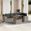VidaXL Garden Lounge Set 6 Pcs with Light Grey Cushions Wicker 3269152