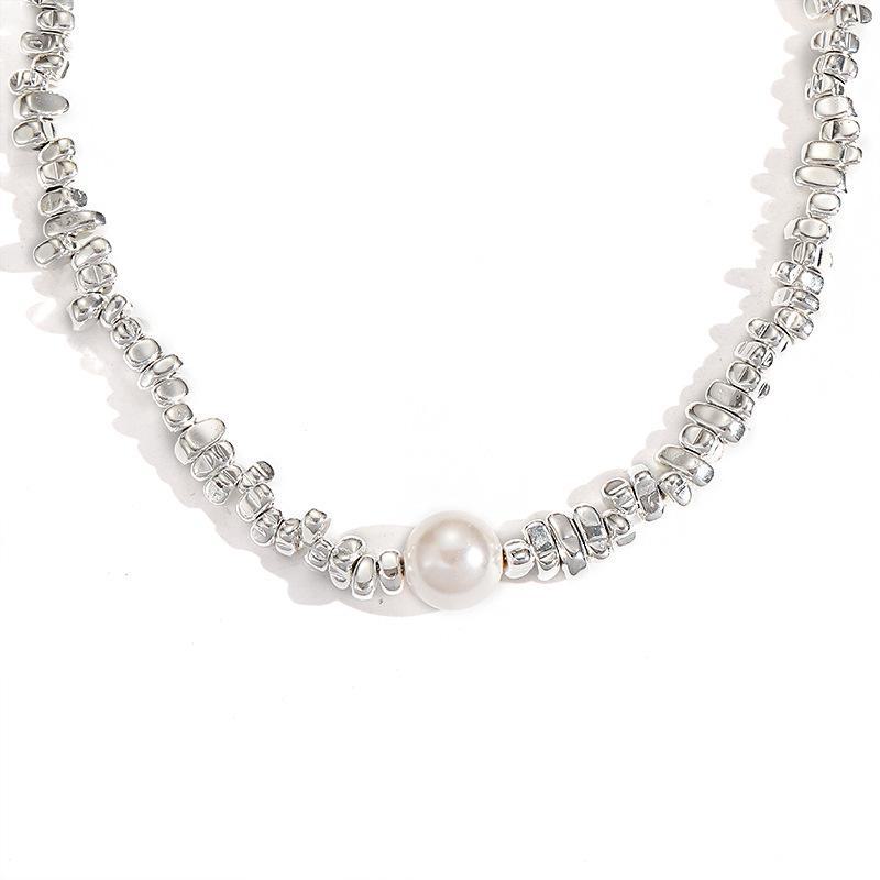 Perlen Geometrische Unregelmäßige Spleißkette - Einzigartiges Europäisches und Amerikanisches Design für Frauen