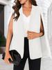 Blazer Mantella da Donna Aperto Davanti Manica Spaccata Elegante Cappotto da Ufficio