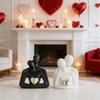 Abstract Hugging Couple Statue Figurine Embracing Decoration Wedding Anniversary Men Women Ceramic Lover Valentine's Day Romantic Gift
