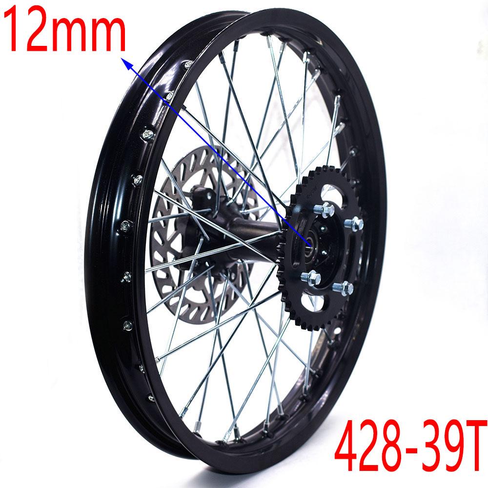 Rear Rims Aluminum Alloy Circle Of 17" Wheel 1.60 X 17" Inch with Disc Brake Sprocket for KLX CRF Kayo Apollo BSE Dirt Pit Bike