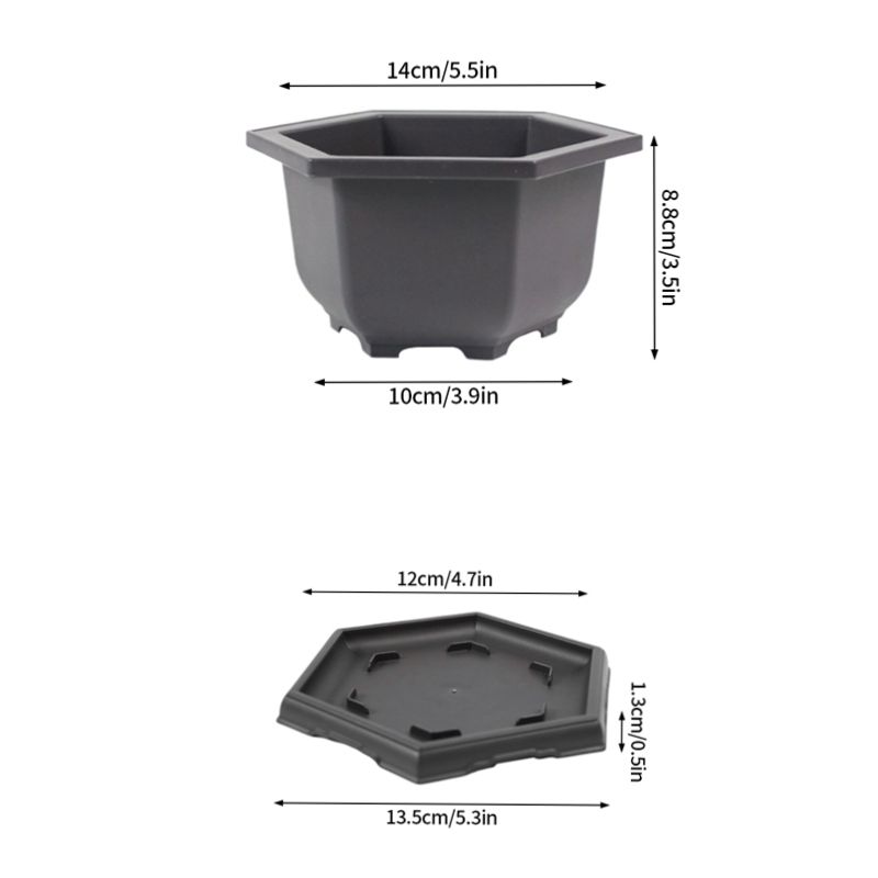 Macetas Rectangulares de Plástico para Plantas de Bonsái Cuadradas para Flores Balcón Jardín Patio Paisajismo Bandejas para Macetas de Bonsái Decoración del Hogar