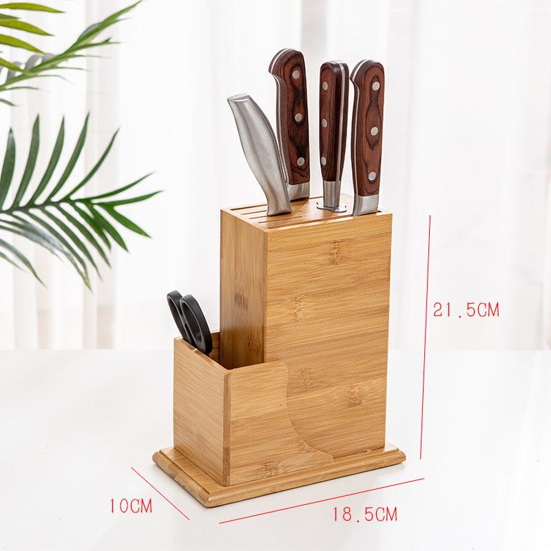 Kitchen Knife Holder Knife Rack  Kitchen Utensils Multi-functional Storage Rack  Solid Wood Knife Holder  Chopstick Cage Storage
