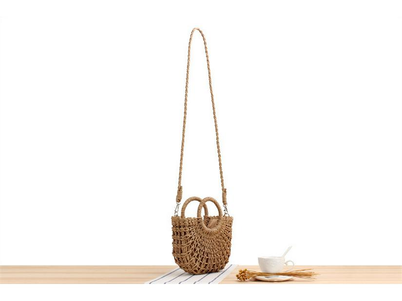 Minimalist Half-Moon Handmade Woven Beach Bag