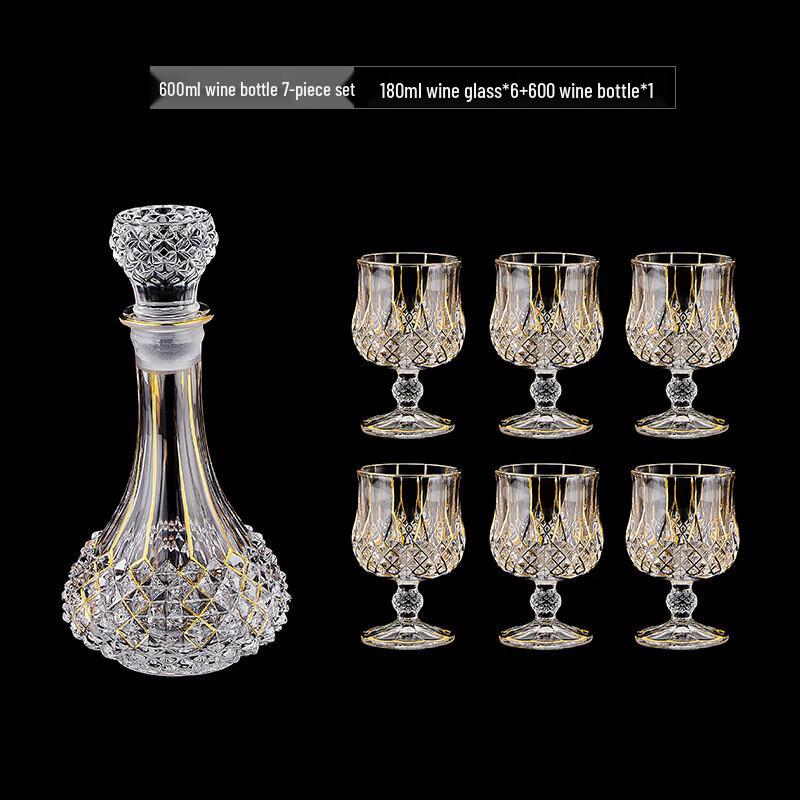 Händun European Classical Gold-Painted Whiskey Glass Set