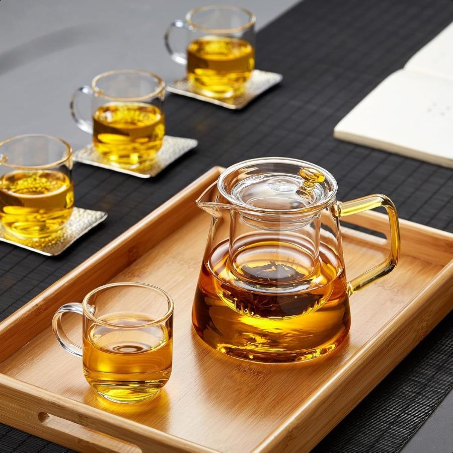 

Стеклянный чайник с ситечком Жаростойкий боросиликатное стекло Чайник с ситечком для рассыпного чая 25 жидких унций 750 мл Безопасен для газовой плиты United States