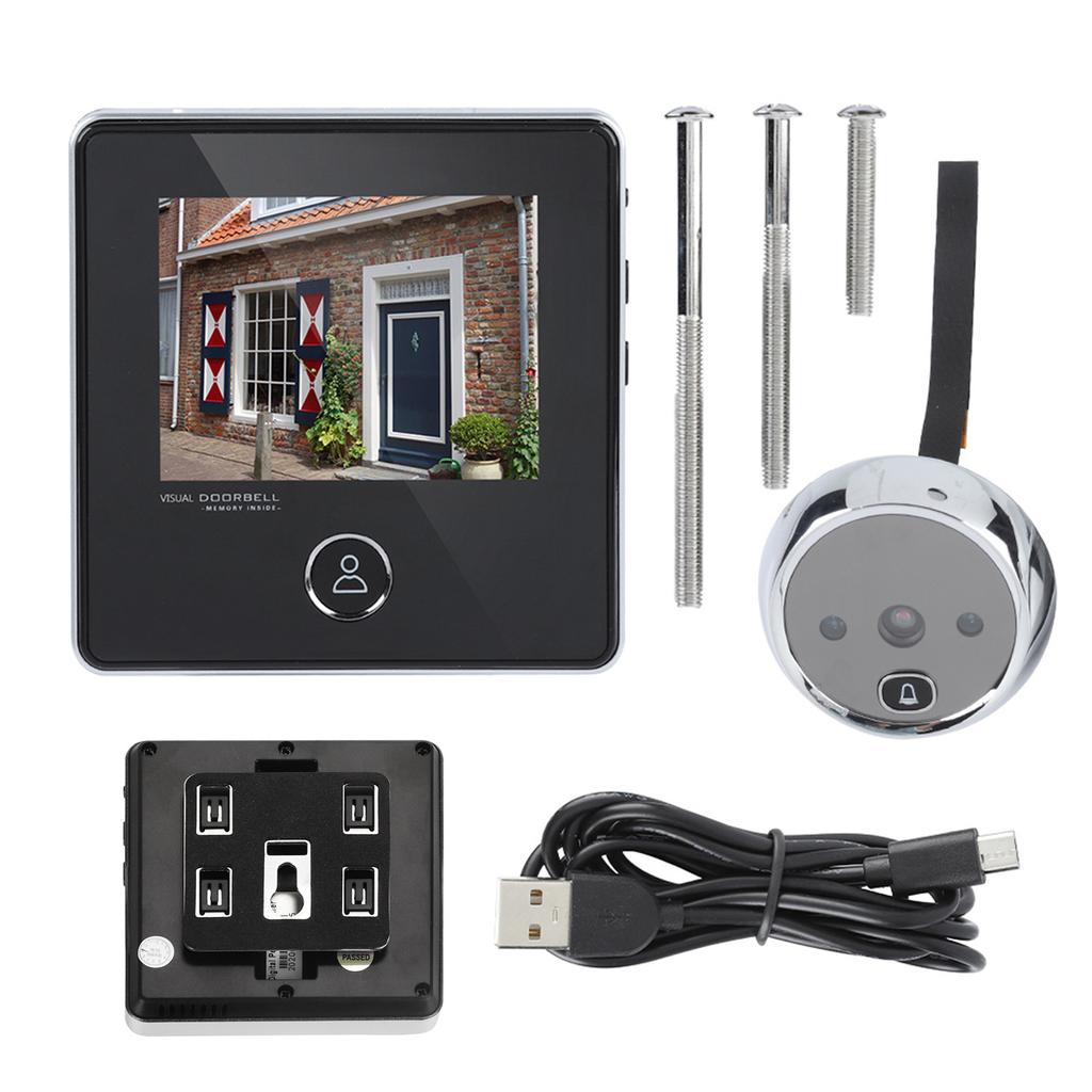 Security Peephole 0.3MP Doorbell Camera Night Vision Taking Photo Door Viewer LCD Monitor