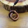 Natural Lightning-Struck Peach Wood Qiankun Circle Pendant: Handmade Yin Yang with Seven Stars Design