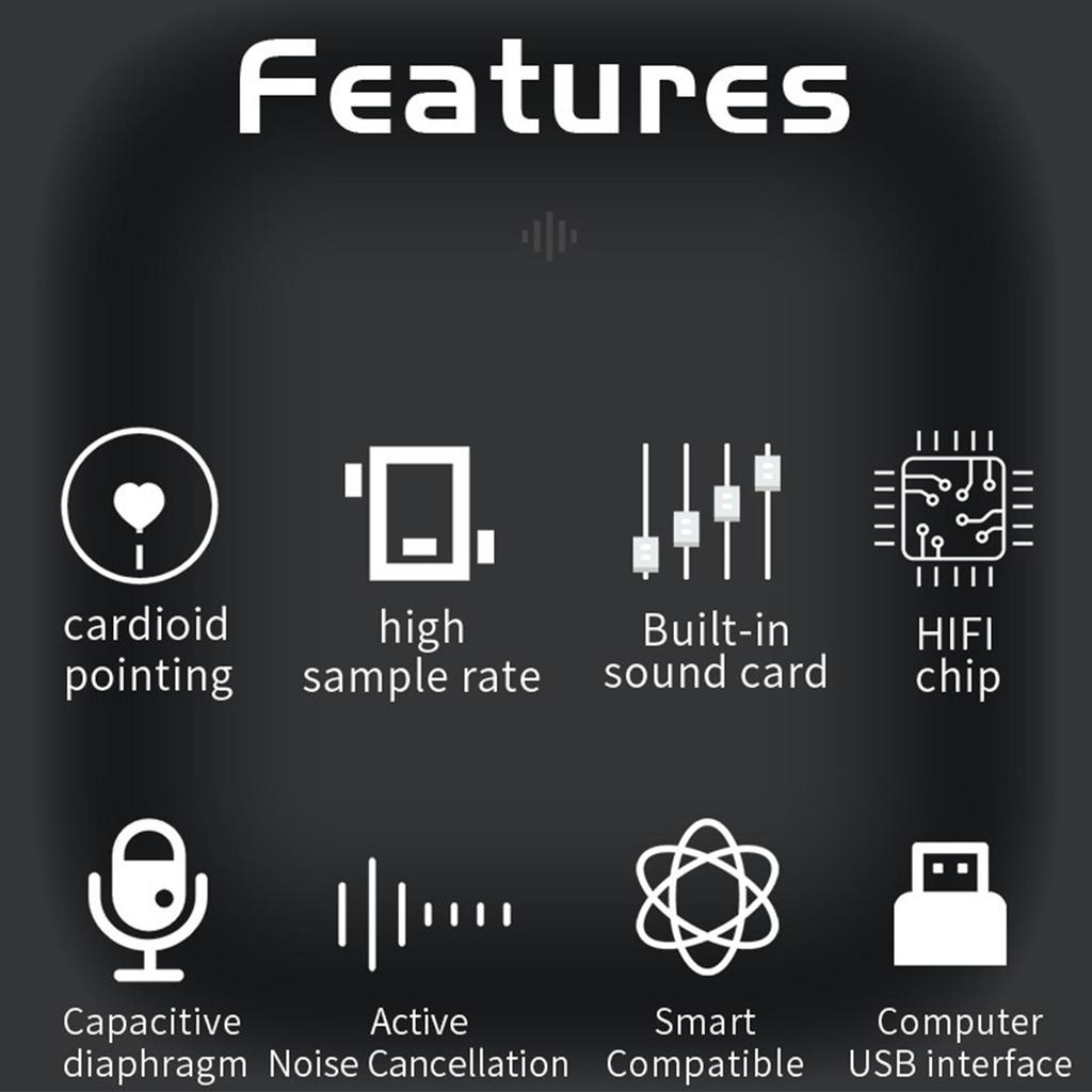 Condenser Microphone Small Set Mobile Phone Computer Anchor Live Karaoke Recording Microphone