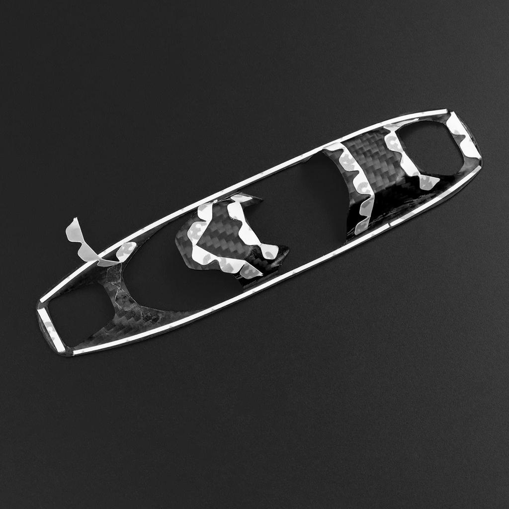 AIRSPEED Real Hard Carbon Fiber Car Gear Shift Button Trim Sticker for Chevrolet Corvette C8 Stylish Custom Interior Panel with Tape (2020, 2021,