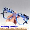Fashion Leopard Print Frame Reading Glasses for Women Blue Anti Light Presbyopic Eyeglasses Unisex Oversize High Quality Eyewear