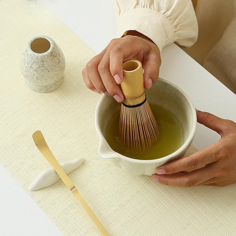 5-piece Set Japanese Matcha Blender Set Bamboo Whisk Teaspoon Brush Teaspoon Kiln Tea Tool Sets Indoor Drinking Tea Brewing