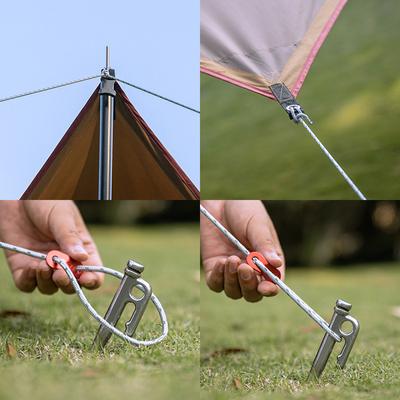Outdoor Camping Tent Rope with Tent Rope Tensioner Windproof High Strength Main Wind Rope and Auxiliary Wind Rope