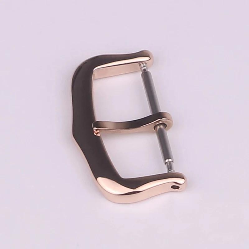 XIANERSHANG Top C-artier Belt Buckle 316L Polishing Stainless Steel Pin Buckle 12MM 14MM 16MM 18MM Gold Clasp Watch Accessories