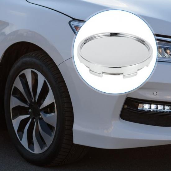 Car Wheel Hub Center Caps 62mm 2.44  OD Center Hub Cover ABS Chrome Silver Tone