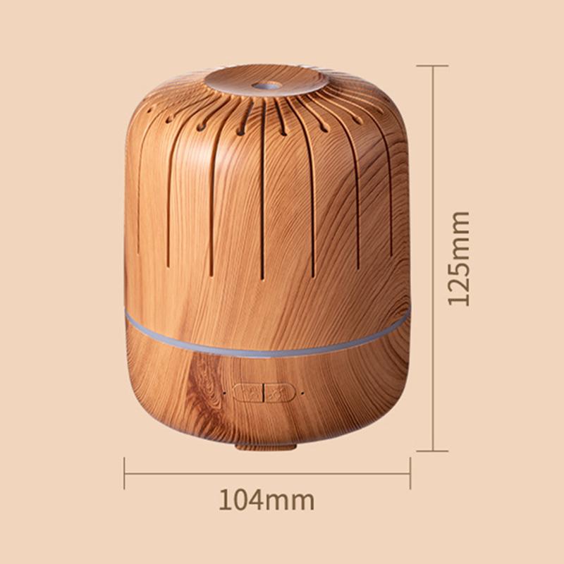 180 ml Wood Grain Aromaterapie Ultrazvukový zvlhčovač chladného vzduchu USB Difuzér esenciálního oleje s LED lampou pro domácí vůni pokoje