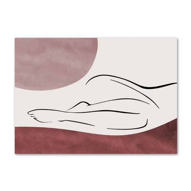 

Рисование линий, настенное искусство, абстрактный плакат с принтом, цветочная девушка, ретро холст, картина, украшение для гостиной, настенные картины для дома A4 21x30cm No Frame