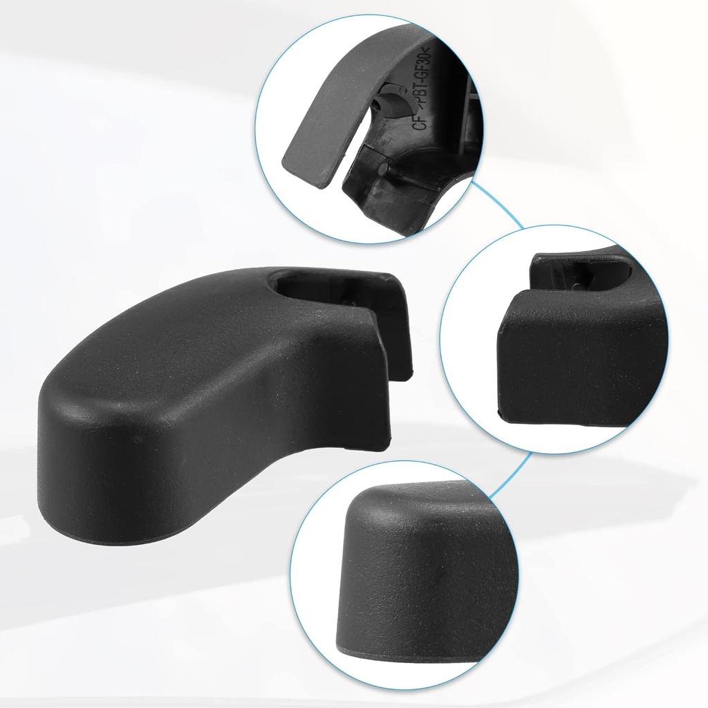 ACROPIX Rear Windshield Wiper Arm Nut Cover Cap Fit for Jaguar F-Pace - Pack of 1 Black