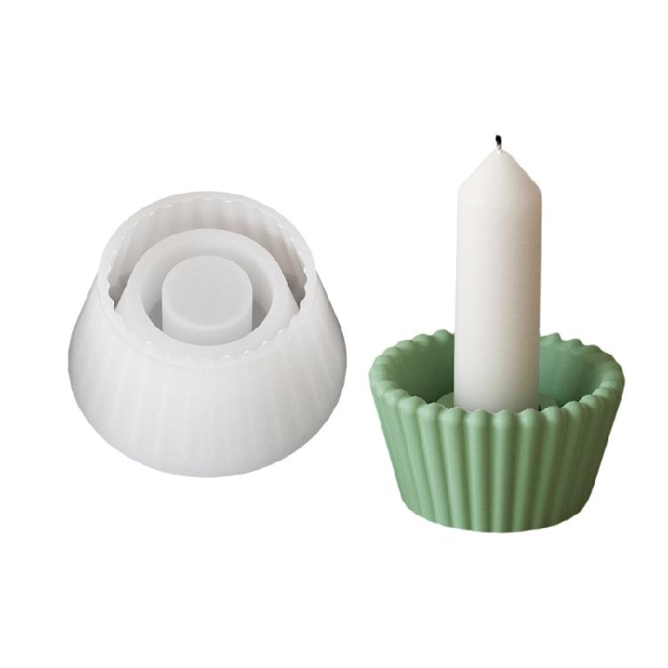 DIY Silicone Candle Holder Molds Handy Silicone Striped Candle Holder Molds For Artistic Home Decoration Projects