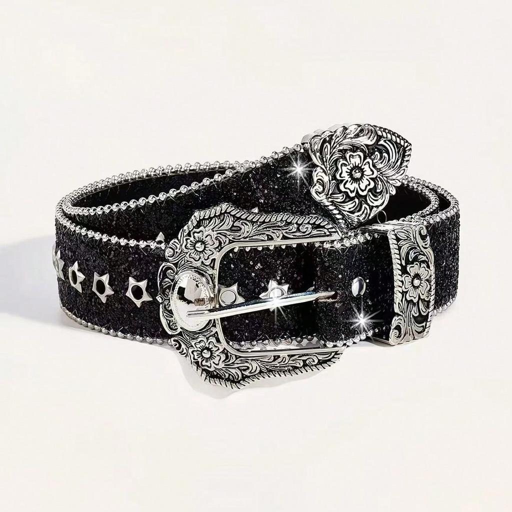 Retro Denim Design with Personalized Y2k American Style Denim Belt Decoration Belt