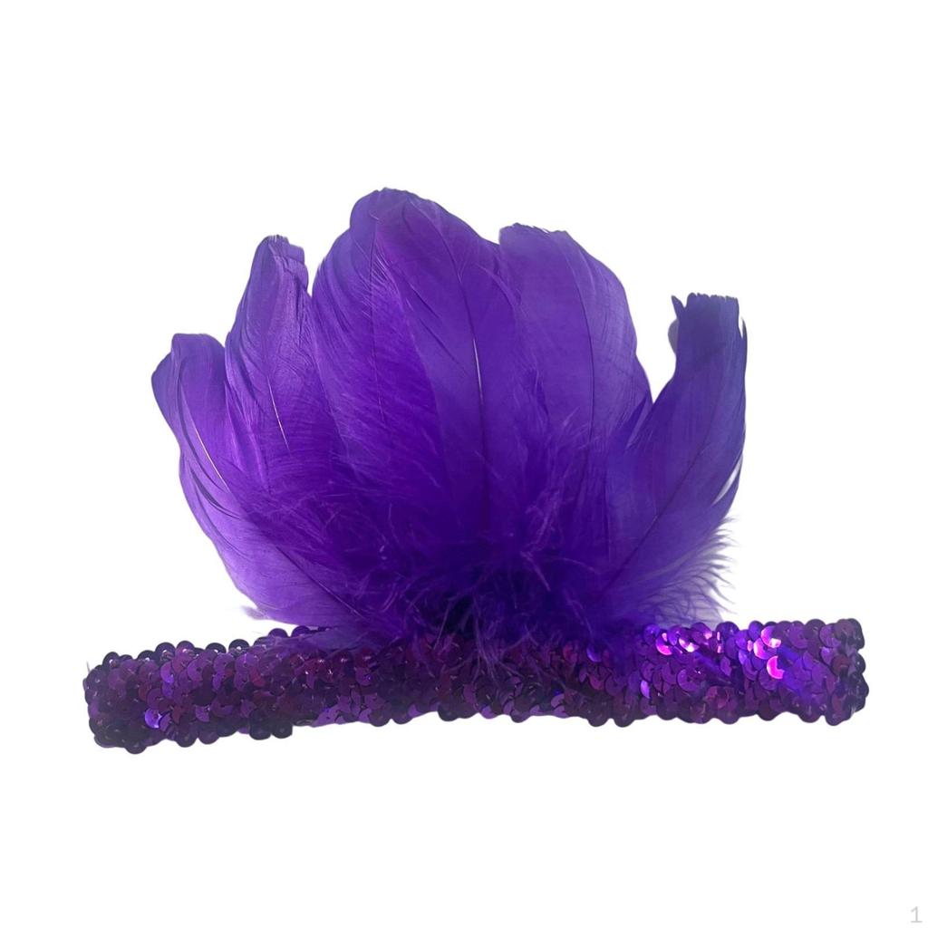 Feather Headband Decoration Headwear for Costume Party Halloween Dance