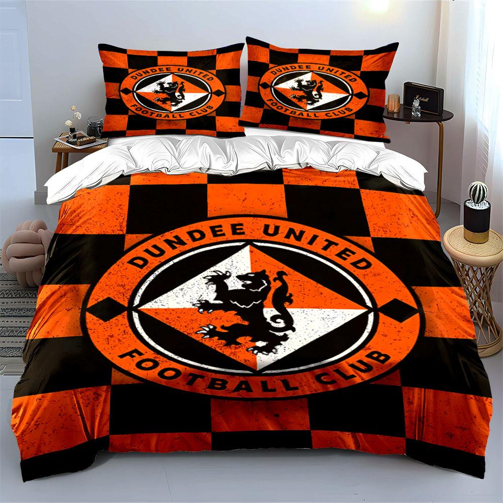Dundee United FC Bedding Set Bedding Duvet Cover Set Duvet Cover Pillowcases (1 * Duvet Cover 2 * Pillowcases, Without Duvet Insert)