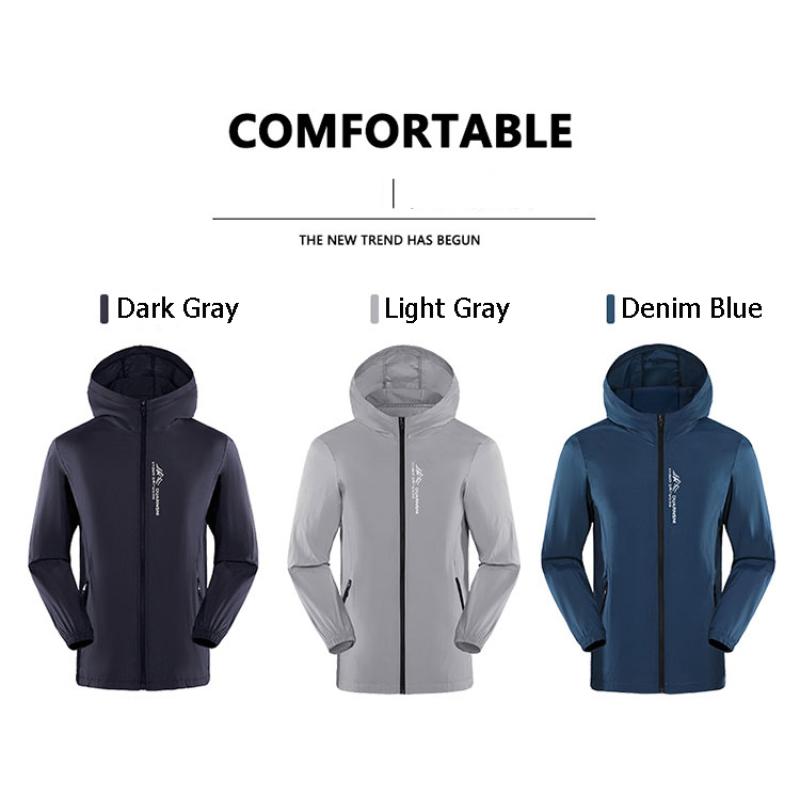 New Summer Hooded Jacket Men Women Waterproof Sun Protection Clothing Fishing Hunting Clothes Quick Dry Skin Windbreaker