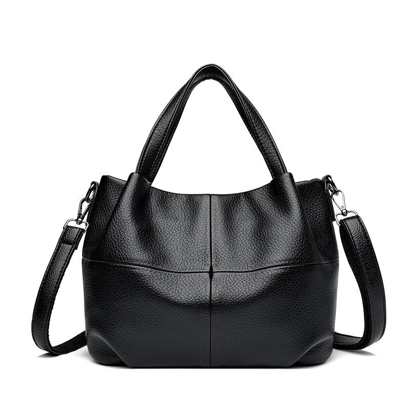 Сумка-тоут - Модная и повседневная женская сумка, Ретро однолямочная сумка, Простая сумка для мамы чёрный