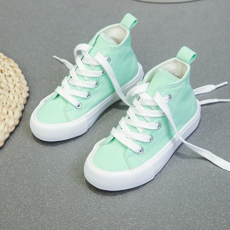 8009 Solid Color Trendy Children's Canvas Shoes, Boys' and Girls' Board Shoes, Fashionable and Breathable Children's Shoes Soft