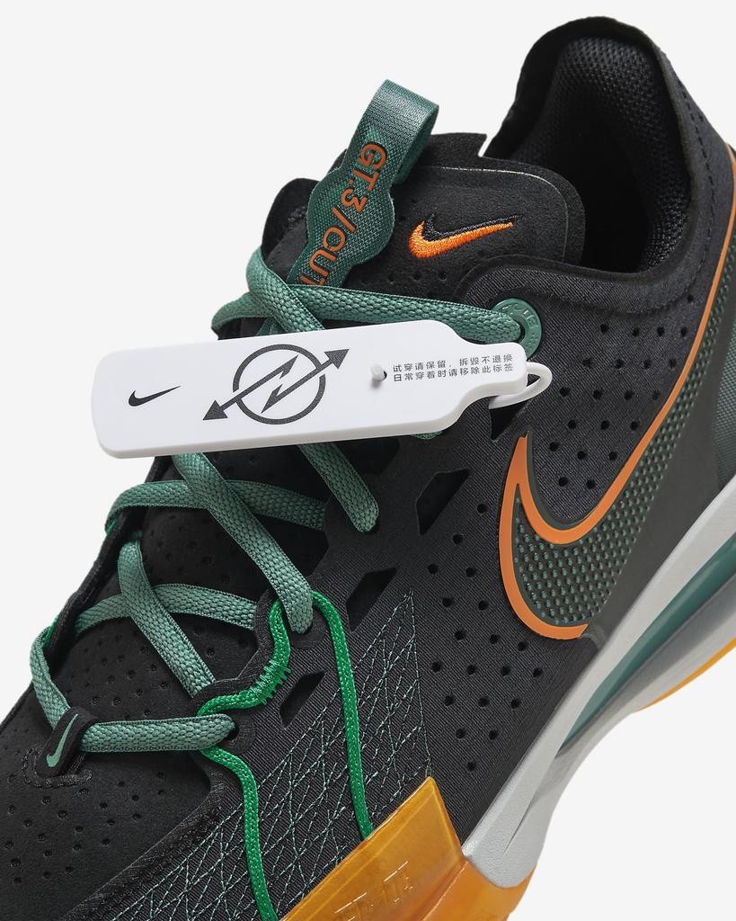 DV2918-001 Nike G.T. Cut 3 Black Vintage Green Bicostal Malachite (Men's)