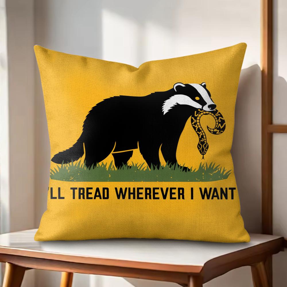 

ill tread wherever Cushion Cover Natural Linen Organic Fabric DoubleSided Printing Couch Pillow Covers Home Decor Gift 30cmx30cm