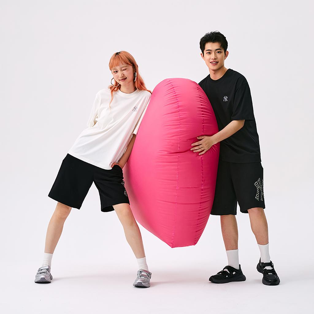 New MLB New York Yankees Basic Collection SS25 T Shirt Unisex Ivory 3ATSB5053-50IVS