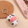 Hanging Light Up Cow Key Ring Mini Press Fidget Cow Toy Funny LED Eyes Cow Pendant  Luggage Hanging