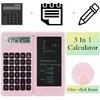 Desk Calculator, Desktop Small Calculators with Writing Notepad, Basic 4-Function Math Large Button Calculator, School Supplies for Kids, Middle/High