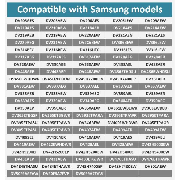 Heizelement für Trockner Samsung DV218AEW/XAA-0000, Samsung DV409AEW/XAA-0000, Samsung DV456EWHDSU/AA-0001, Samsung DV448AEP/XAA-0003 Trockner